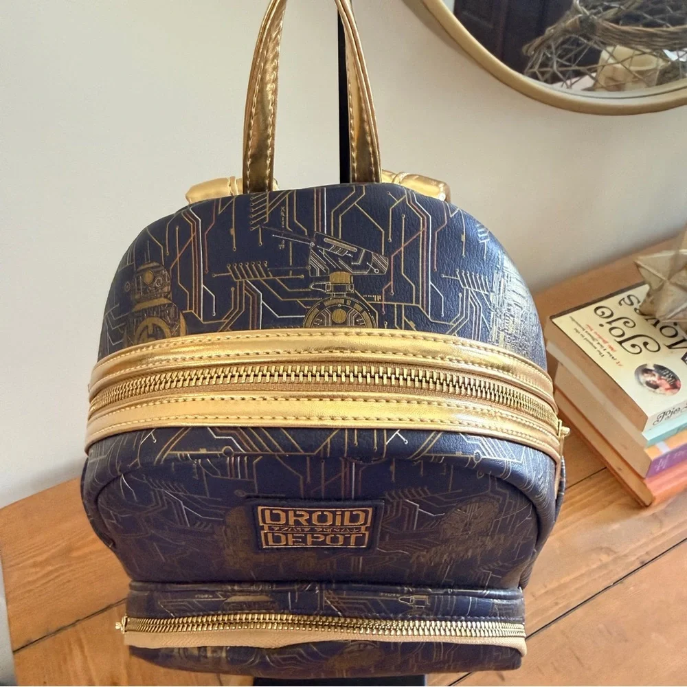 Disney Parks Star Wars Galaxy's Edge Droid Depot Loungefly Mini Backpack